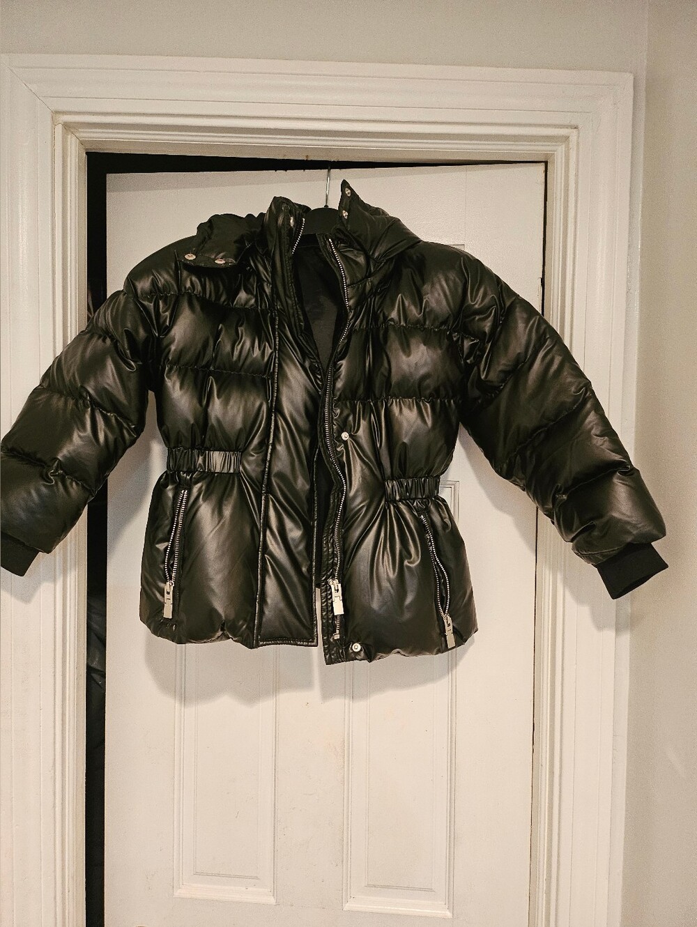 Givenchy Black Quilted Puffer Jacket for Kids
